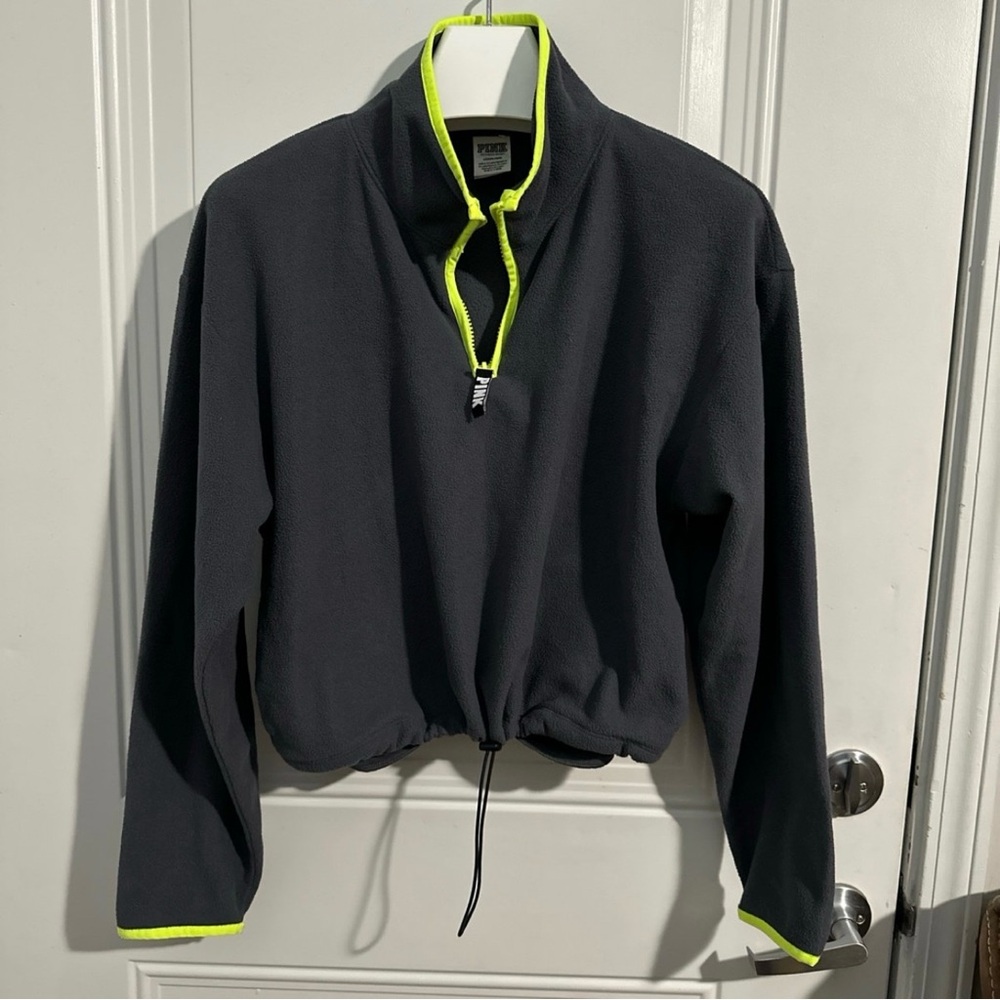 Victoria's Secret PINK Fleece Cropped Sweatshirt Large